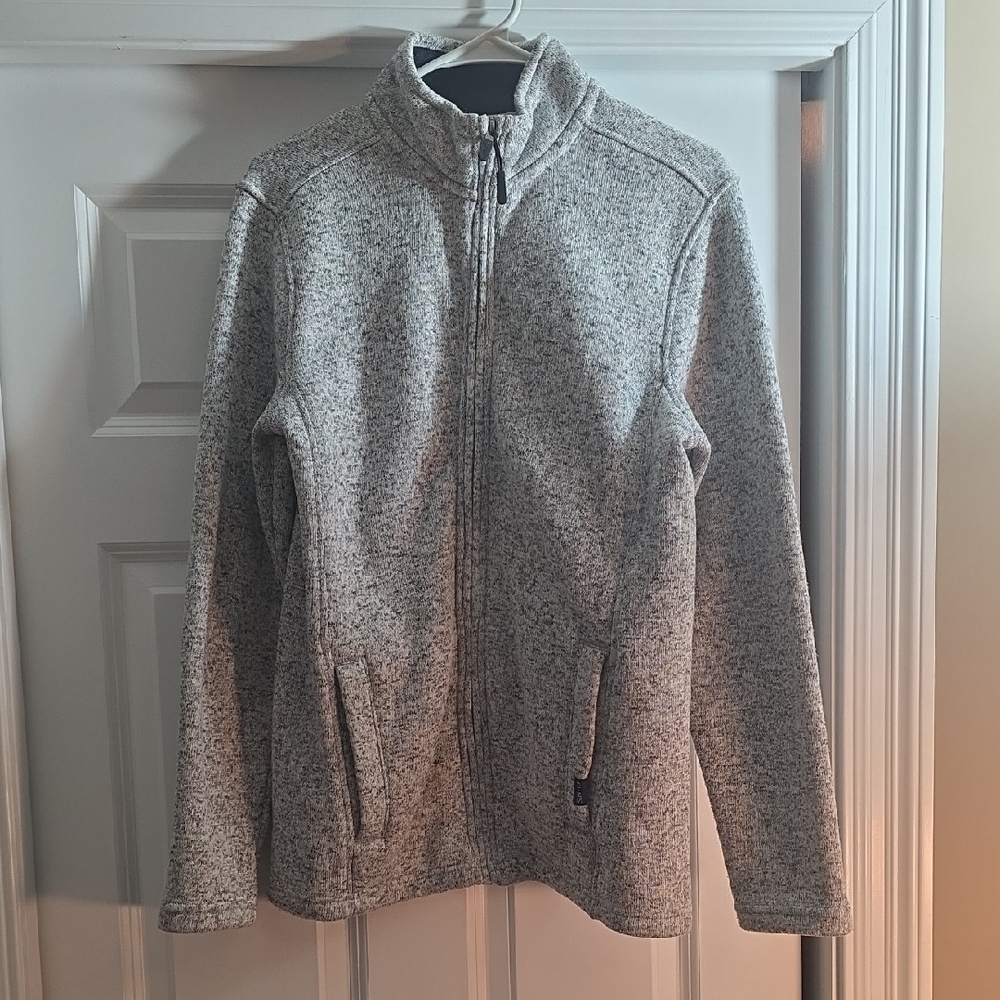 Chaps Men's Heathered Gray Zip-Up Sweater